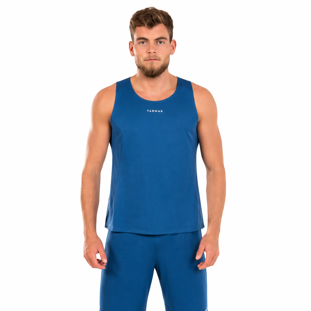 Maillot de basketball sans manche homme/femme - Bleu DECATHLON
