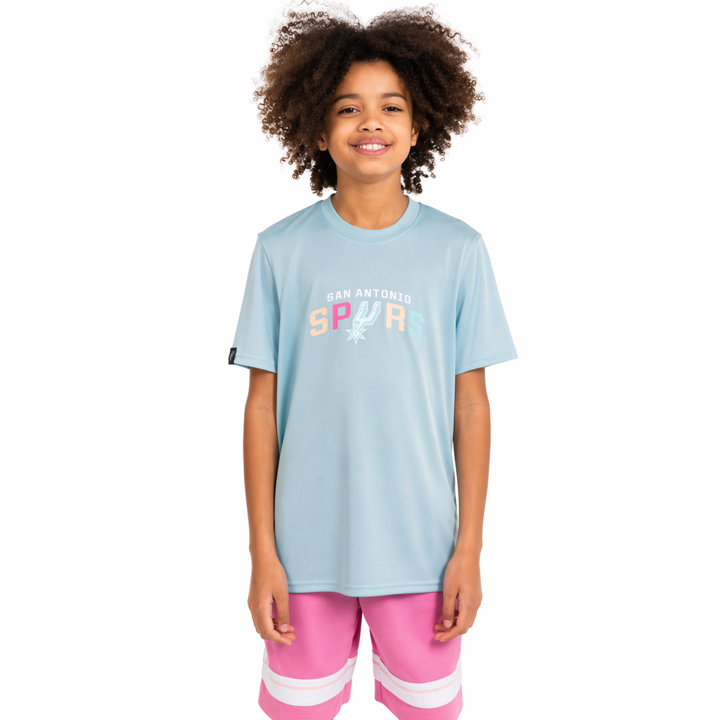 T-shirt de Basketball Nba Spurs Enfant -  Bleu DECATHLON