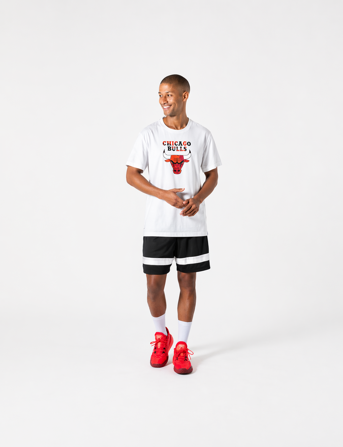 T-shirt de basketball NBA Chicago homme/femme - Blanc DECATHLON