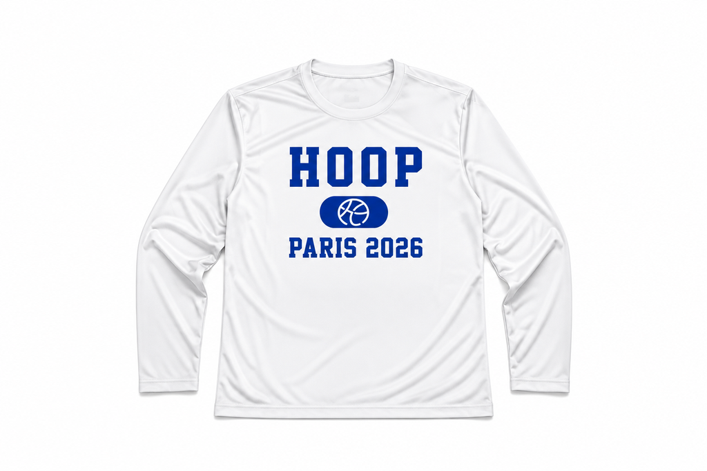 T-shirt d’entraînement Paris 2026 Long Sleeve – White