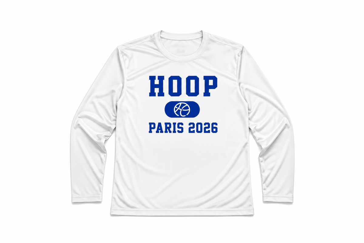 T-shirt d’entraînement Paris 2026 Long Sleeve – White