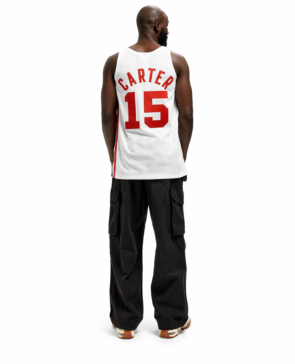 Maillot  Vintage NBA Mitchell & Ness Brooklyn Nets 2005 – Vince Carter #15 Swingman BSTN