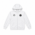 Hoodie Zippé Blanc Essentiel ISD x Hoop Market